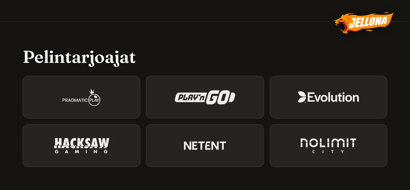 Jellona Casinon pelintarjoajien logot